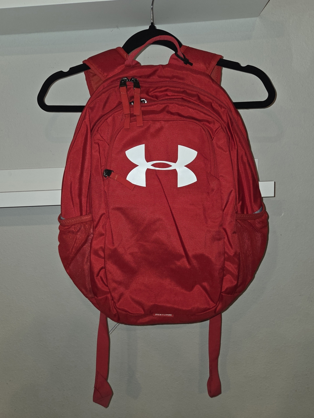 Under Armour Red Backpack with White Logo